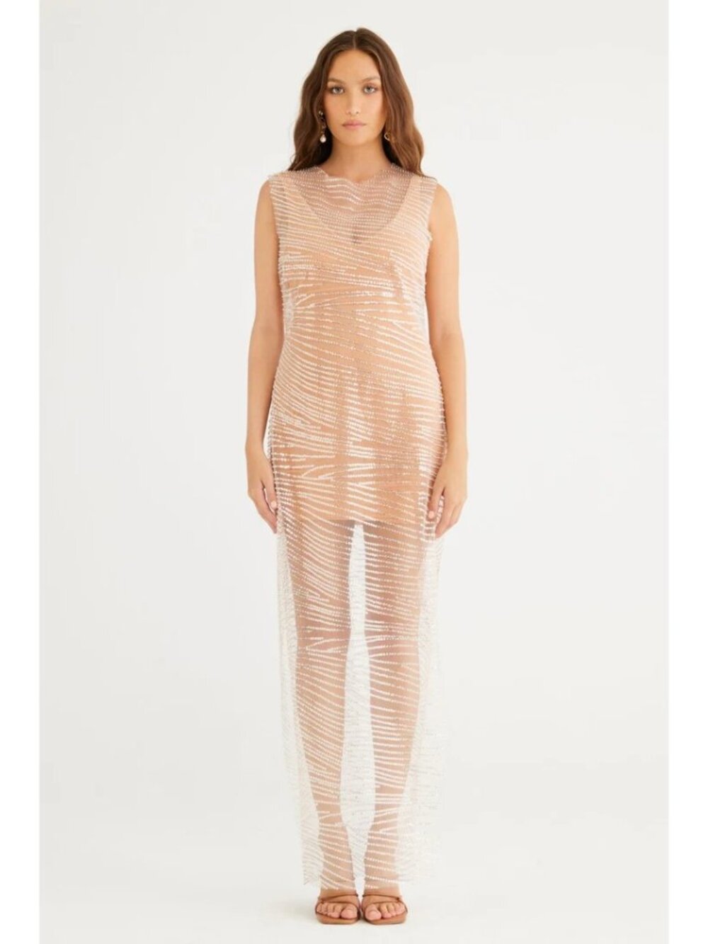 RUMER Micah Dress Nude Size Small NWT‎